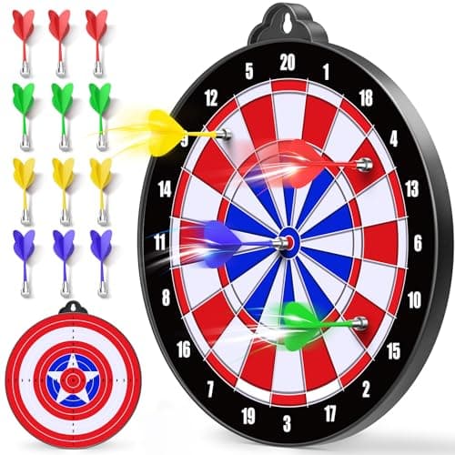 Magnetic Dart Board for Kids 12pcs Magnetic Darts IndoorOutdoor Kids Games and Party Games Christmas Birthday Gifts Toys for Boys Ages 312