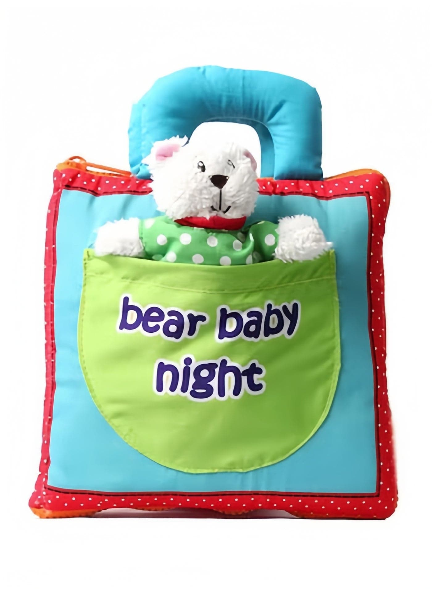 Bear Tummy Time Toy, Soft Crinkle Books for Babies 0-12 Months, Infant Sensory Toy,Touch and Feel Cloth,Gift for Newborns