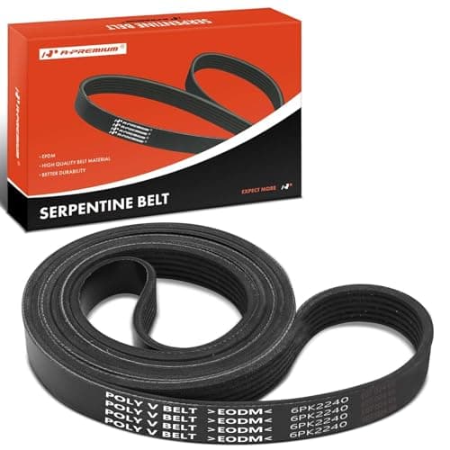 A-Premium Engine Serpentine Drive Belt Compatible with Ford, Jeep, Chevy, Toyota, Dodge, AMC, Lexus, Mazda, Mercedes-Benz, Mercury & Pontiac Cars - Explorer, Fusion, Ranger, Grand Cherokee & More
