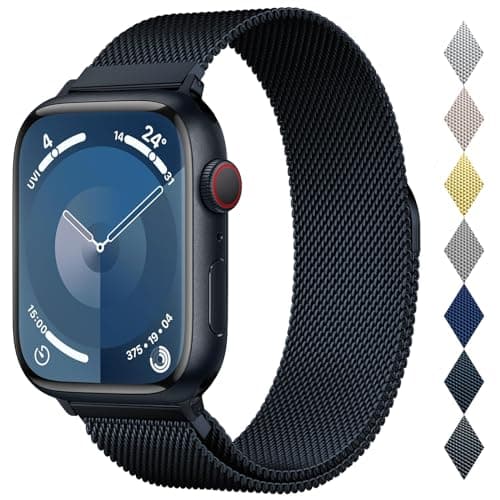 Stainless Steel Milanese Loop Compatible with Apple Watch Bands 46mm 42mm 44mm 45mm 49mm 38mm 40mm 41mm men and women, Magnetic Clasp Replacement for iWatch Ultra Series 11 10 9 8 7 SE 6 5 4 3 2 1