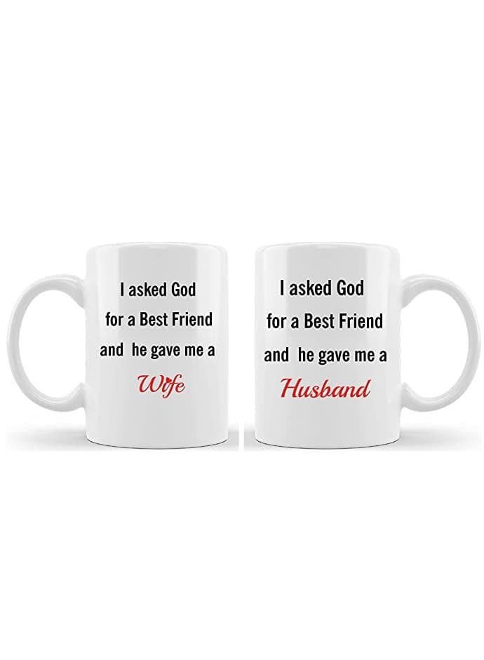 Happy Anniversary Couple Mug Gifts | Best Anniversary MUG | Wedding Anniversary Mug | Anniversary Couple Mug| COFFEE MUG - Set of 2 Pcs (Design 7)