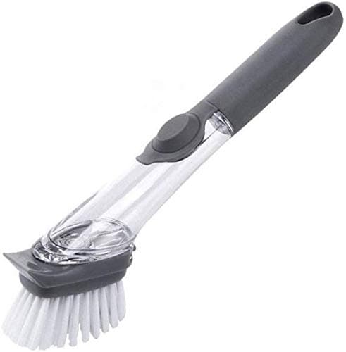 Krishna Collection Kitchen Cleaning Brush Scrubber Dish Bowl Washing Sponge with Refill Liquid Soap Dispenser Kitchen Pot Cleaner Tool Long Handle Sponge