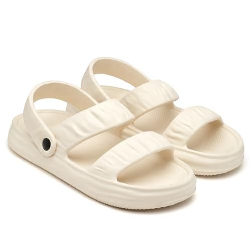 ASIAN Women's Casual Daily Used Walking Slipper with Ultra Soft Home Slipper for Women's & Girl's Indigo-02 Cream