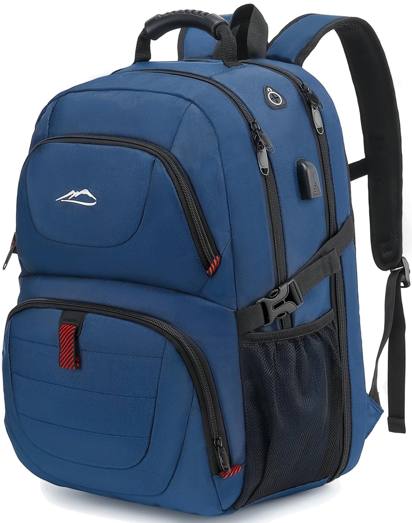 ProEtrade Travel Backpack, Extra Large Laptop Backpack School Business Anti Theft TSA Approved College Work Computer Bag Fits 17 Inch Laptop with USB Charging Port Bookbag for Women Men(Blue)