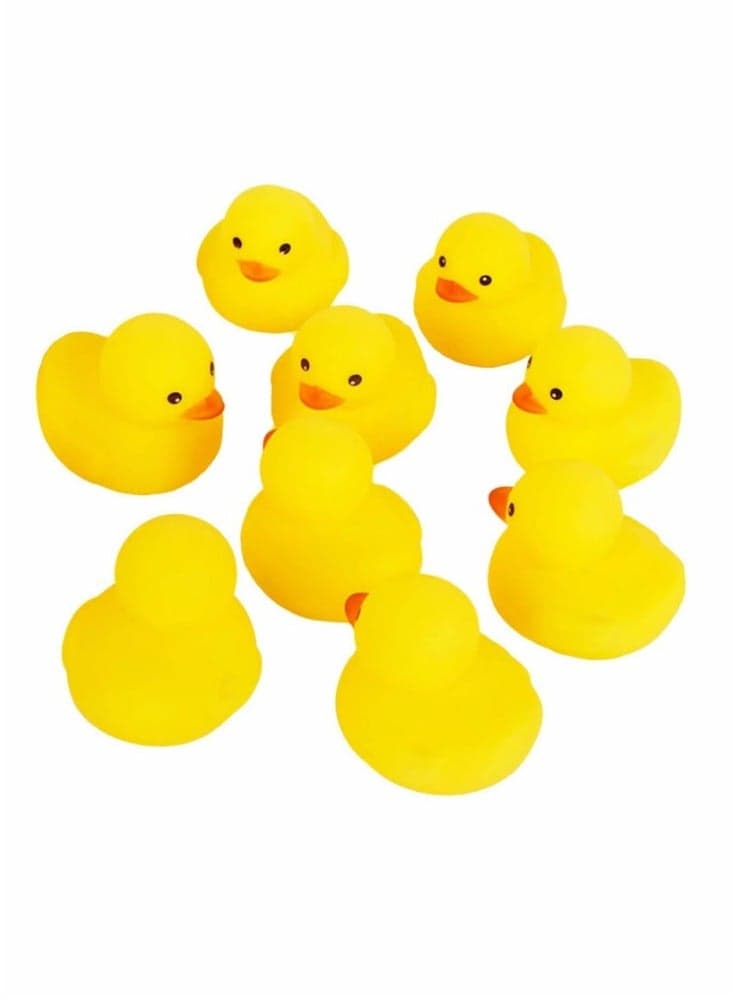 9 Pcs Mini Bath Duck Toys Yellow Rubber Ducks Float Ducks Baby Shower Toy for Toddlers Boys Girls