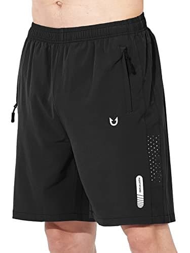 NORTHYARD Men's Athletic Running Shorts Quick Dry Workout Shorts 7"/ 5"/ 9" Lightweight Sports Gym Basketball Tennis Hiking Exercise Black XS