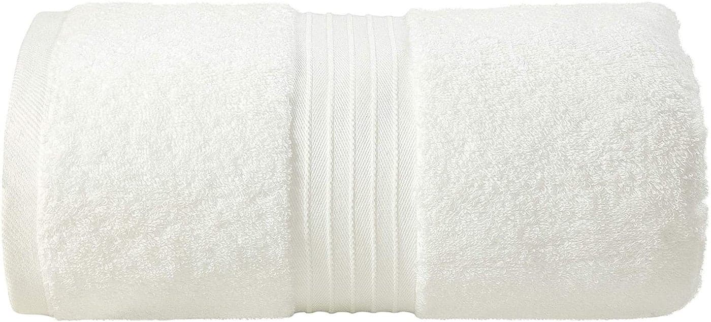 TIQH Organic Bamboo 500 GSM Cotton Soft Touch Hand Gym Workout Towel Set of 2 White