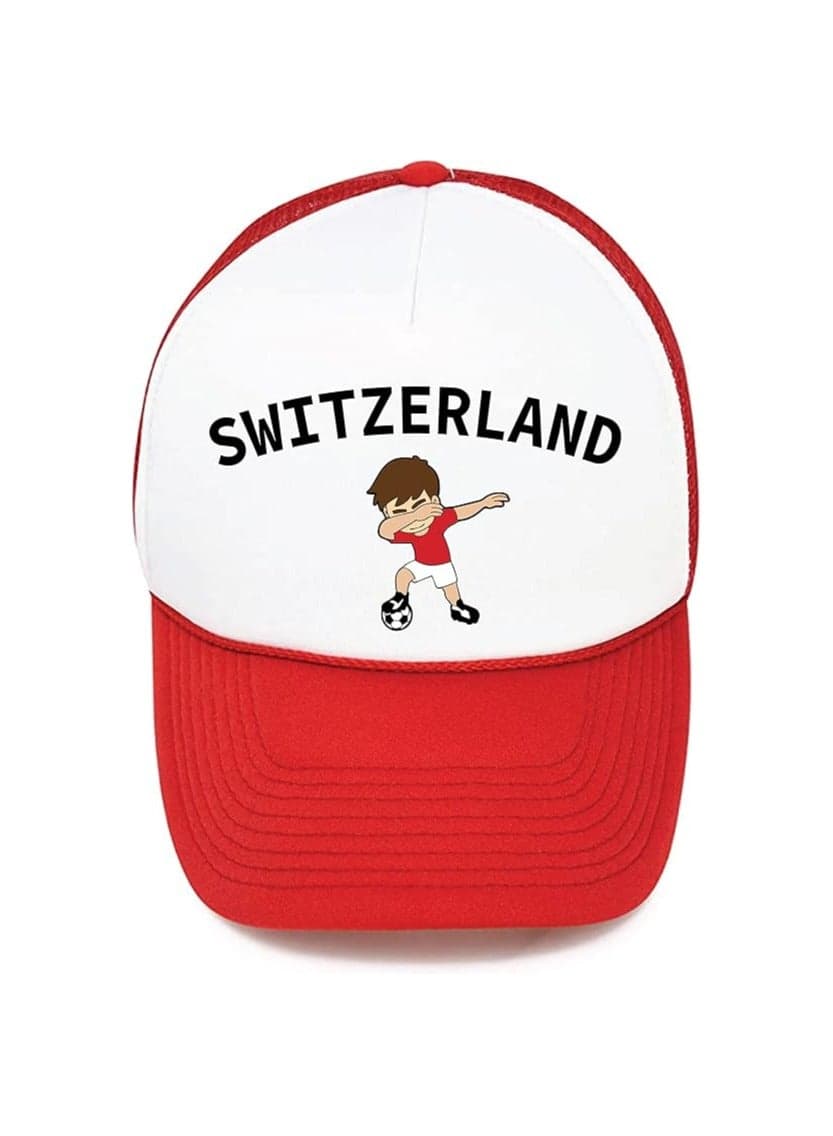 Switzerland Sports Cap With Adjustment Plastic Snap Closure For Men And Women