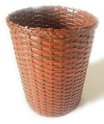 Sonas Creation Paperus Light Brown Opentop Dustbin Waste Basket Paper Bin Trash Can Standard Size 10 Liter 11 inch Tall EcoFriendly Handmade of Paper Ropes