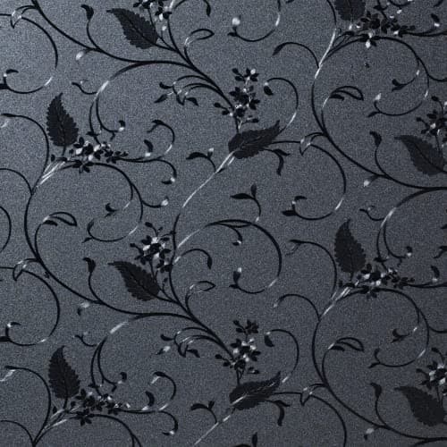 Niviy Blackout Window Privacy Film Non-Adhesive Privacy Film Total Black Out Window Cover Bathroom Door Glass Decoration Static Cling Covering (Black, 17.7"x 78.7")