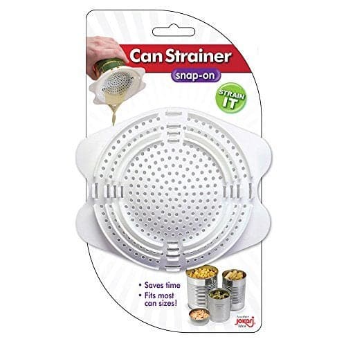 Can Colander Strainer (4 Pack), Best for Canned Tuna, Vegetables & Fruit, Easy Fit Food Strainers for Clean Food Preparation, Kitchen Gadget that is Fun & Practical For No Messes