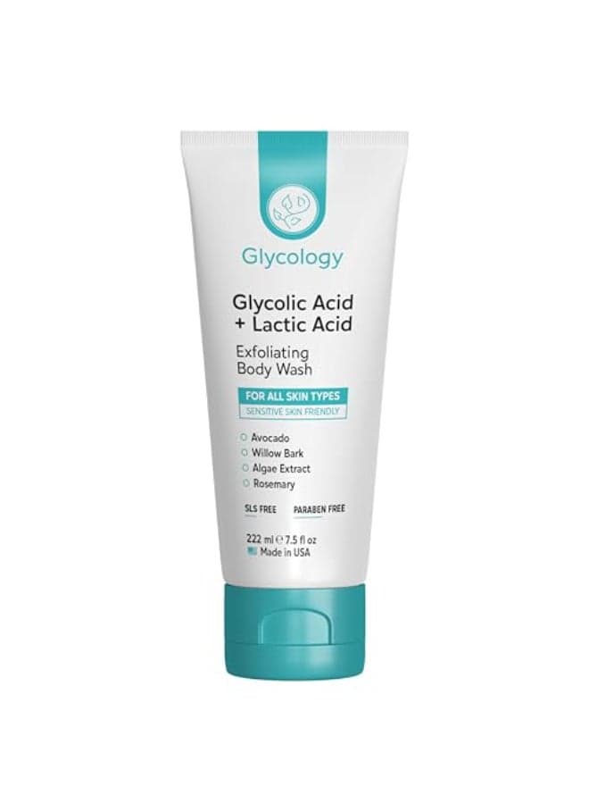 Glycolic Acid Body Wash for Keratosis Pilaris Treatment 75ozMade In USALactic Acid Body Exfoliator Cleanser for Rough Bumpy Skin KP Treatment for ArmsLegs Exfoliating Body Wash for Smooth Skin
