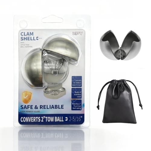 Heavy Duty Stainless Steel Tow Ball Adapter Converts 2 Receiver to 2516 Hitch Ball Universal Fit for Trailers Caravans Campers