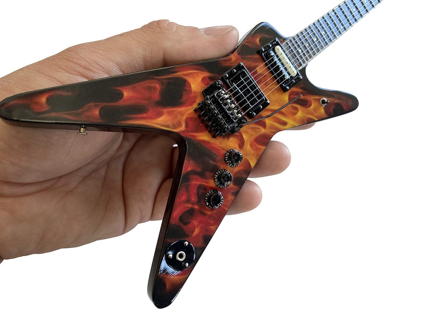 AXE HEAVEN Dimebag Darrell Dean Dime O Flame Mini Guitar DimeoFlame Guitar Collectible Model