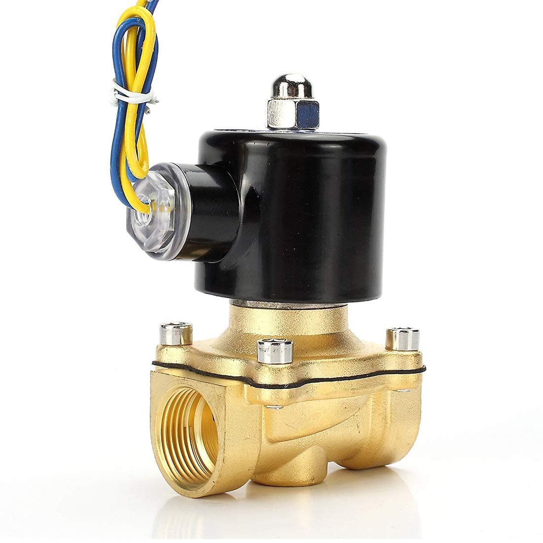 Beduan Brass Electric Solenoid Valve 12 220V Air Valve Normally Colsed for Water Air Gas Fuel Oil