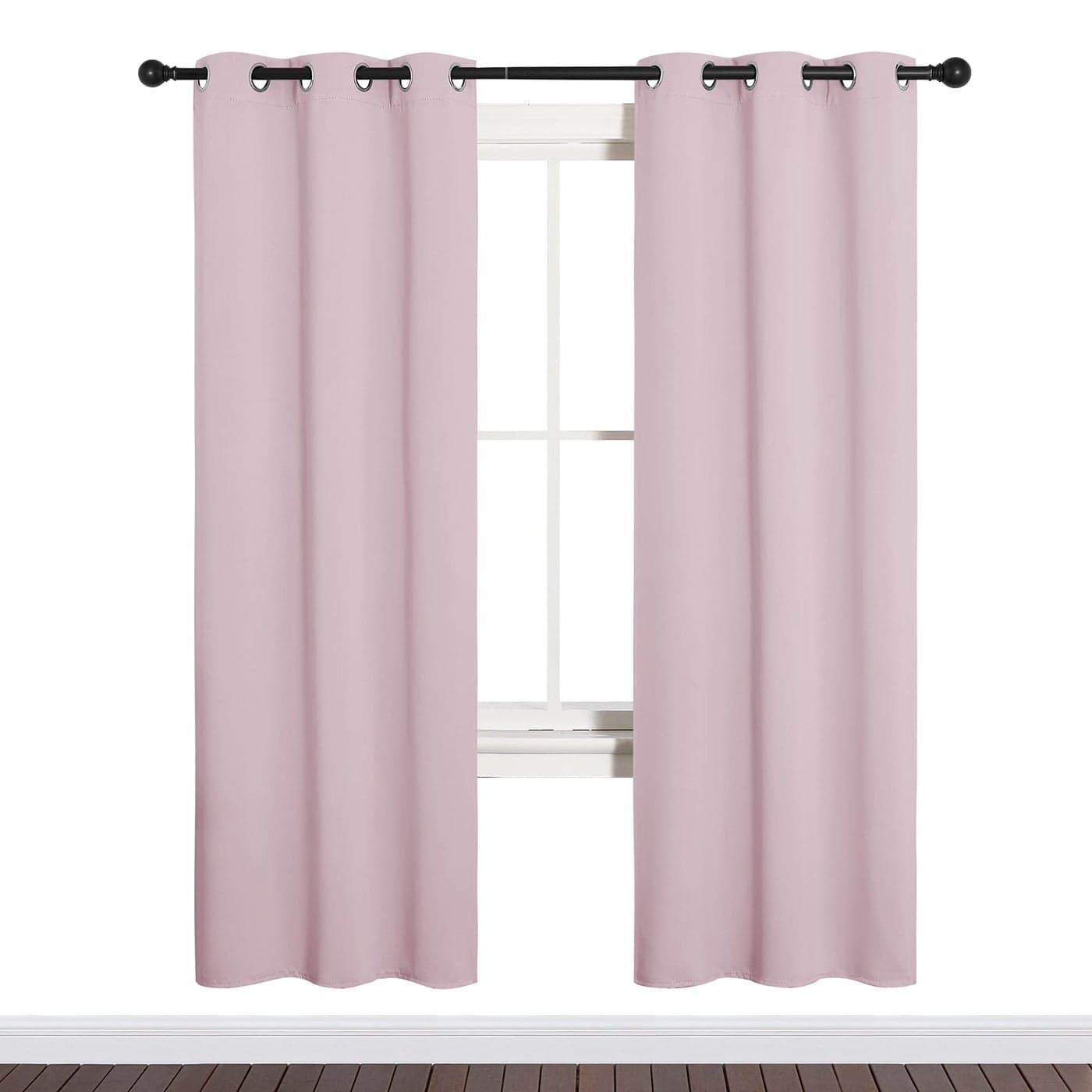 NICETOWN Blackout Curtain Panels for Girls Room Nursery Essential Thermal Insulated Solid Grommet Top Blackout Drapes Lavender Pink 1 Pair 34 x 72 inches