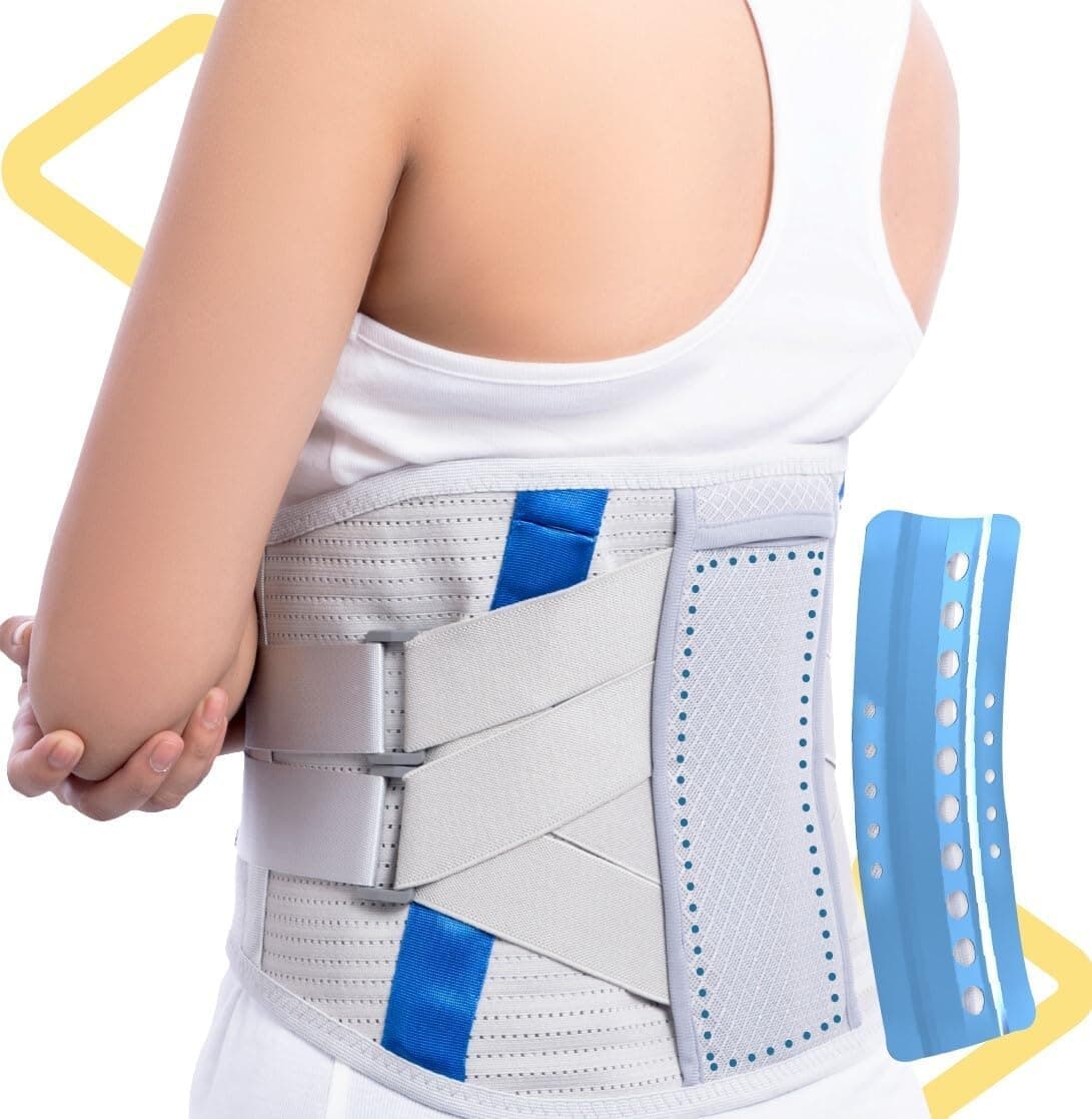 CARESMITH Align Back Pain Relief Belt (Size 2) | Central Thick Metal Brace | 4 Sizes | Back Support for Back Pain Relief Woman & Men | Lumbar Support | Waist | Orthopedic