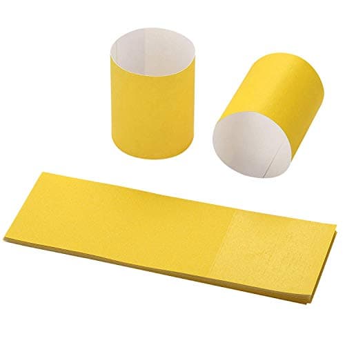 Gmark Paper Napkin Band Box of 500 Paper napkin rings self adhesive Yellow GM1108A