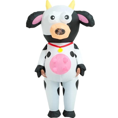 One Casa Inflatable Costume Adult,Blow Up Party Costumes,Full Body Inflatable Cow Costume,Halloween Costumes for Men Women