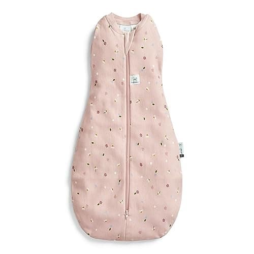 ergoPouch Cocoon Swaddle Sack 0.2 TOG - Baby Sleep Sack, Gentle Snug Fit Helps Calm Startle Reflex, Ideal for Arms In/Out Sleeping, Soft Breathable Fabric for Better Sleep (0 Months, Daisies)