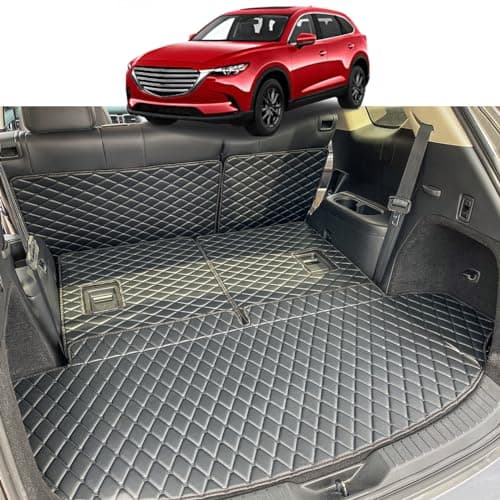 7DEEKEI Cargo Mat Compatible with 2016-2023 Mazda CX-9 Trunk Mat (2nd-Row Bench Seat) Cargo Liners for Mazda CX9