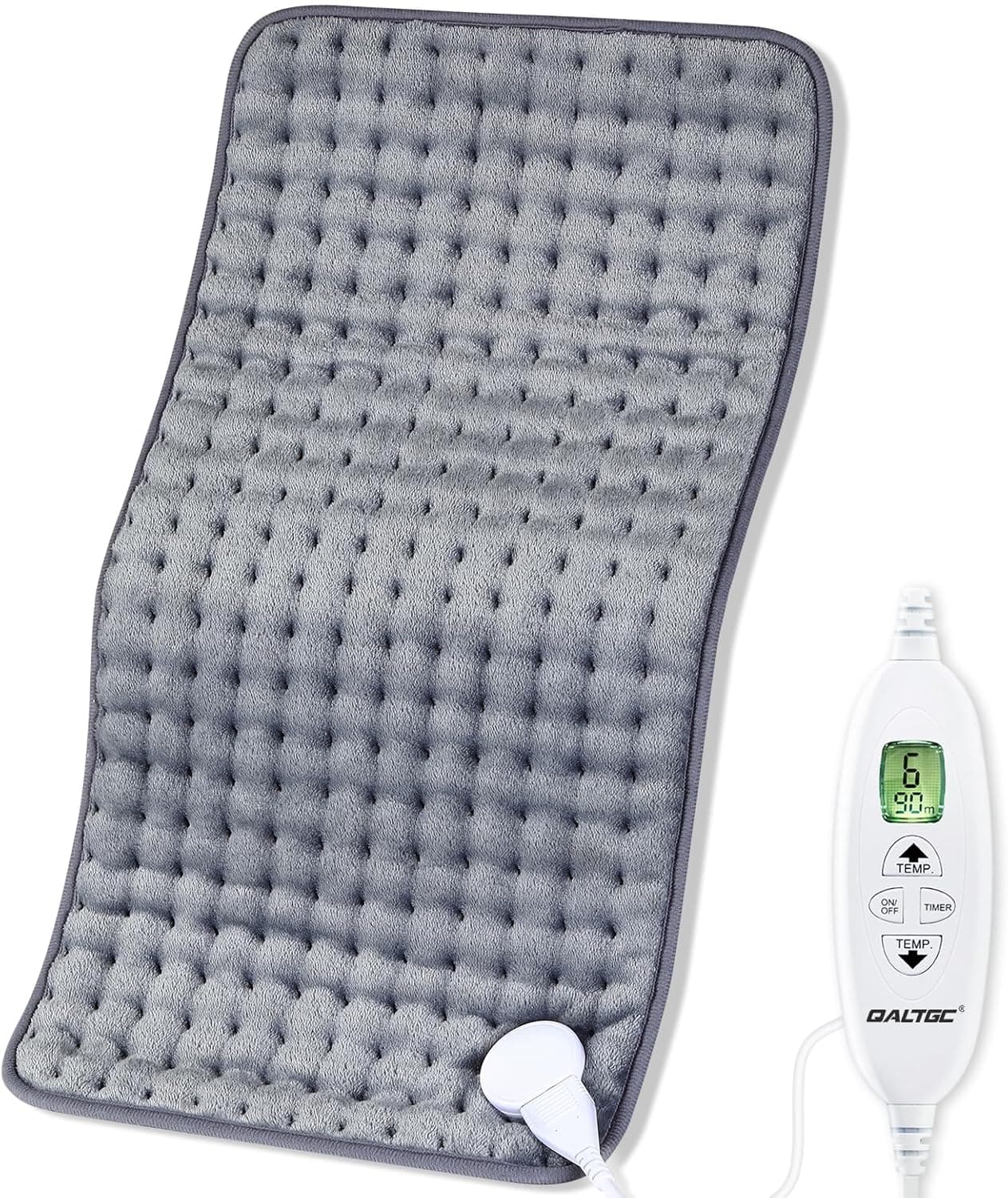 Electric Heating Pad 2025 Upgraded Dual Mode Controller Manual and auto Off ModeMultiple Safety protections Comfortable Soft Machine Washable12x 24 Grey