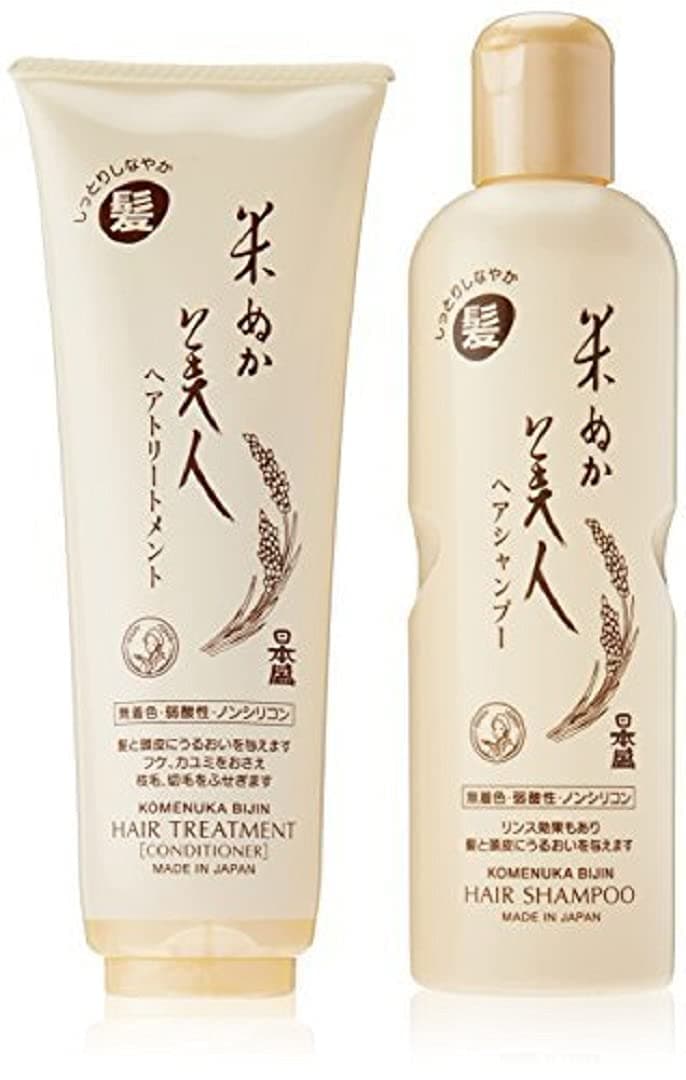 Komenuka Bijin Moisturizing Hair Shampoo and Hair Treatment Conditioner No PARABENS and SULFATES