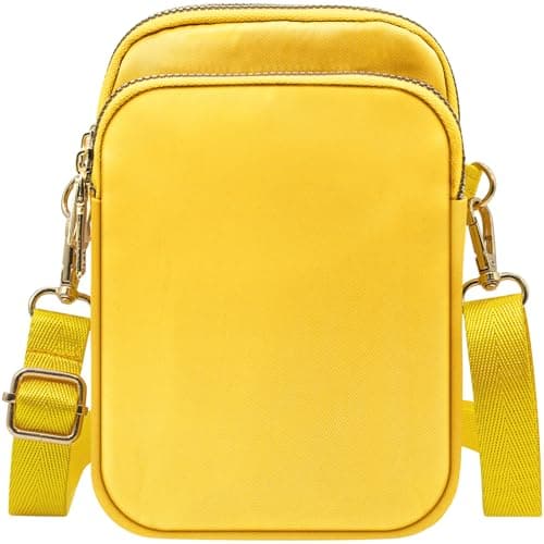 YINHEXI Small Crossbody Bags for Women, Mini Cell Phone Wallet Purse, Shoulder Bag for Women and Men (Yellow)