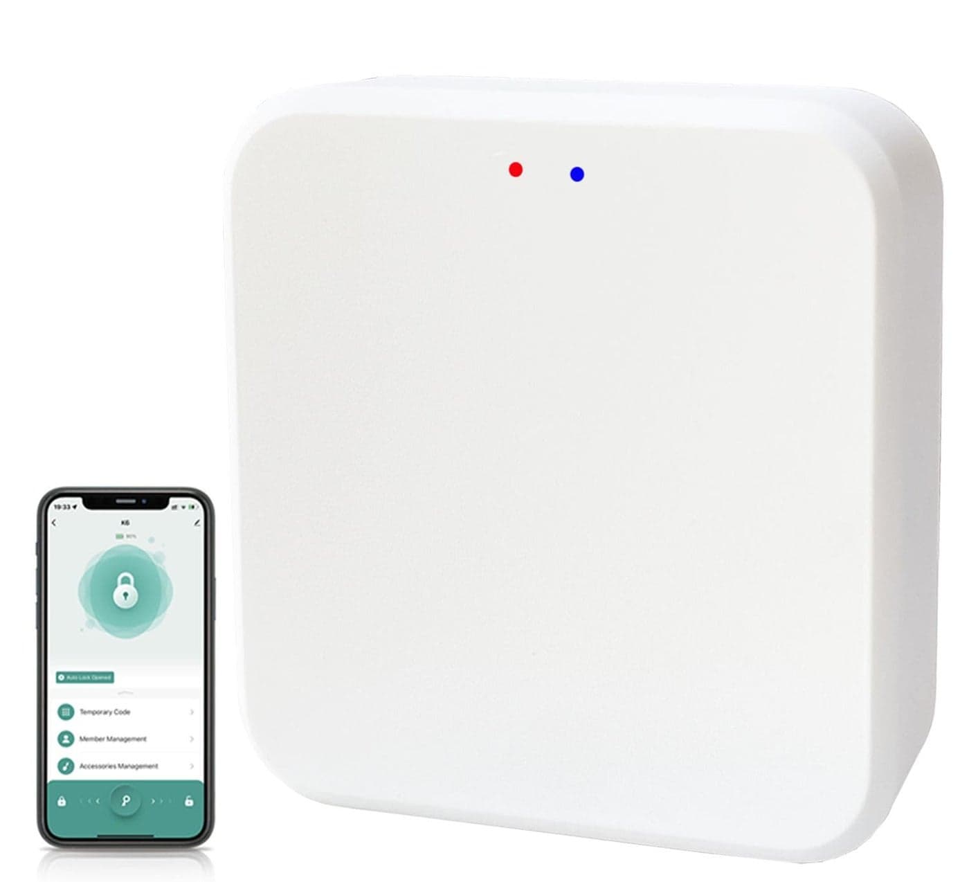 NBFRUTK Tuya Smart Door Lock WiFi Gateway, Paired with Smart Door Lock to Realize APP Remote Control