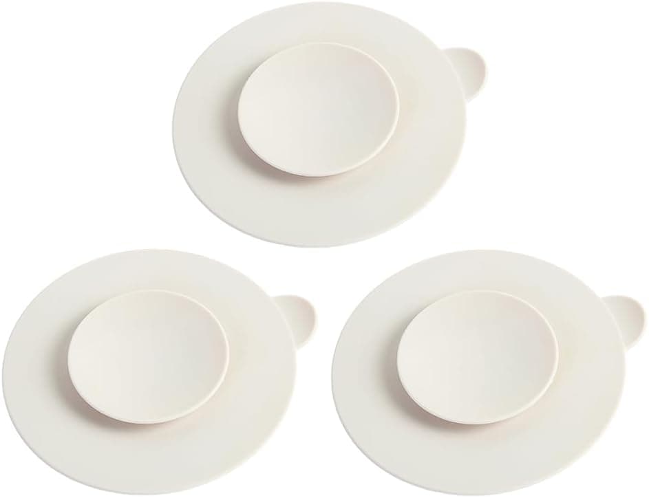 Suction Plates Double Sided Suction Cups Suction Plate Suction Cup Plates Silicone Utensil Rest 3pcs Silicone Suction Plate Double Sided Suction Cups Silicone Utensil Rest Sucker Pads