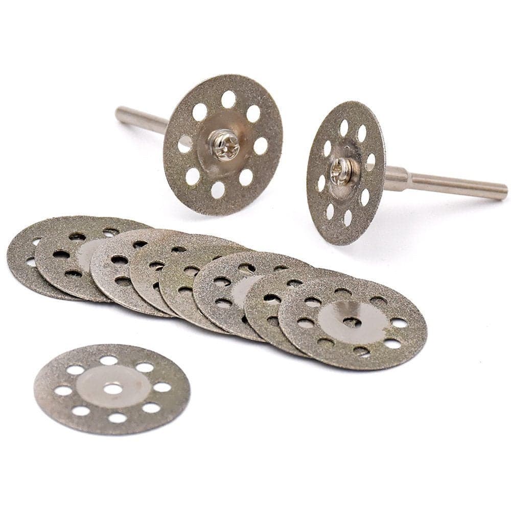 Diy Crafts 7312 Diamond Cutting Wheel Cut Off Discs Coated With Mandrel for Dremel 40mm Multicolor 5 Piece
