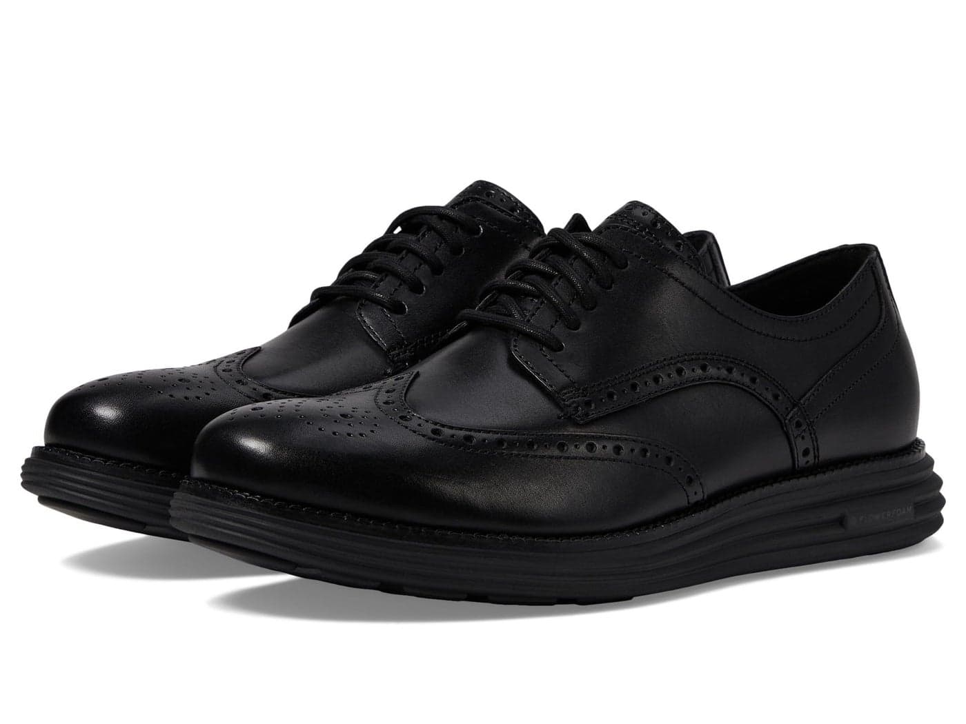 Cole Haan Mens Originalgrand Remastered Wing Tip, Black/Black, 7.5-W US