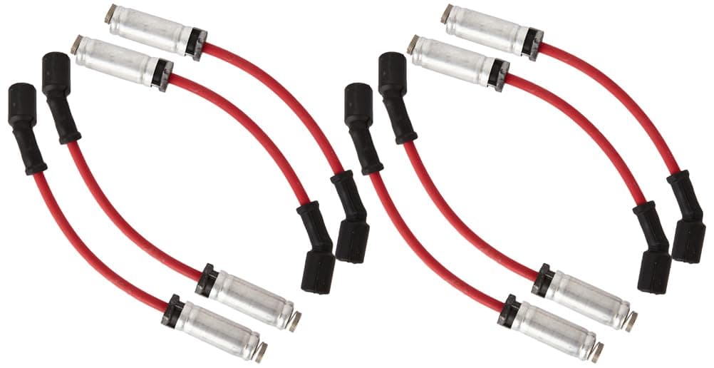 Edelbrock 22716 Ultra Spark 50 Plug Wire Set wMetal Sleeves 50 ohms of Resistance Per Foot High Performance Ultra Spark 50 Plug Wire Set Black