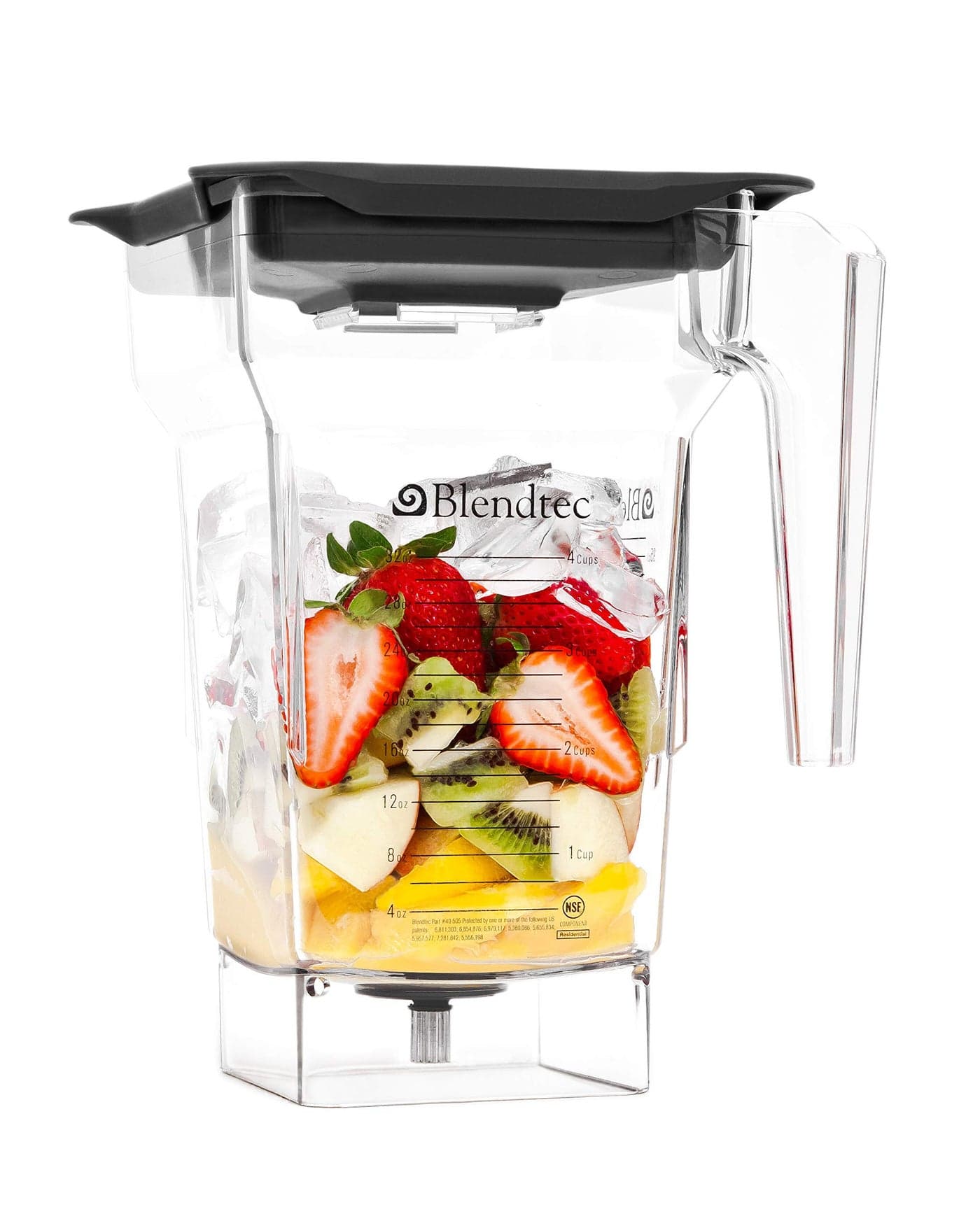 Blendtec Commercial FourSide Blender Jar 2 Qt with Vented Gripper Lid