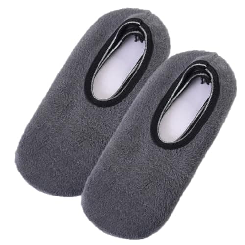 INFISPACE Men's Warm Indoor Floor Casual Socks | Anti Slip Fuzzy Velvet Socks for Winters (Assorted) (IN, Alpha, Free Size, 1, Grey)