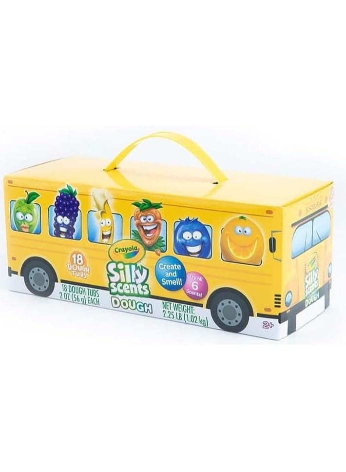 Crayola Silly Scents School Bus Squish & Mold Playset – Scented Modeling Fun for Toddlers – Creative Sensory Toy for Kids Age 18+