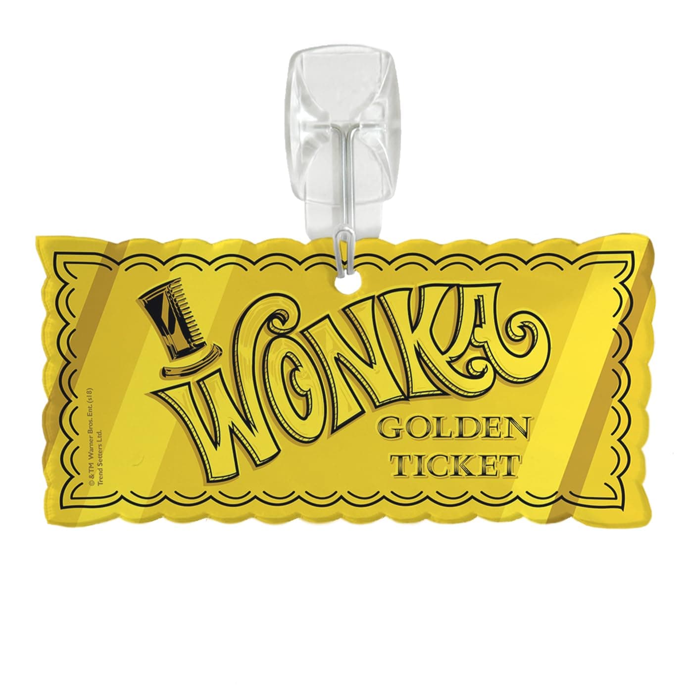 Willy Wonka and The Chocolate Factory Golden Ticket TicketShaped Acrylic Print Ideal for Gifting and Collecting