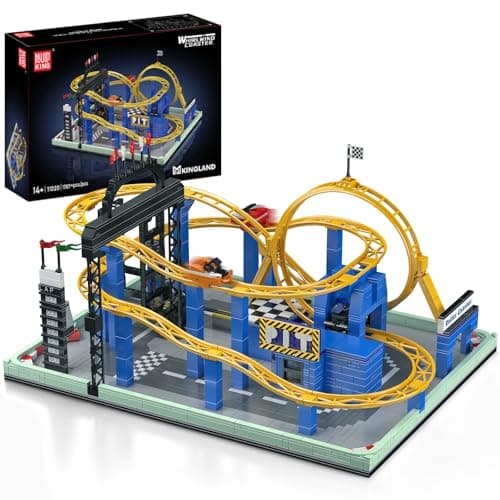 Mould King Roller Coaster Building Set Large Amusement Park Coaster Model Kit with Motors Whirlwind Coaster Creative Gift for Adults STEM Toy Kit for Teens1707 PCS