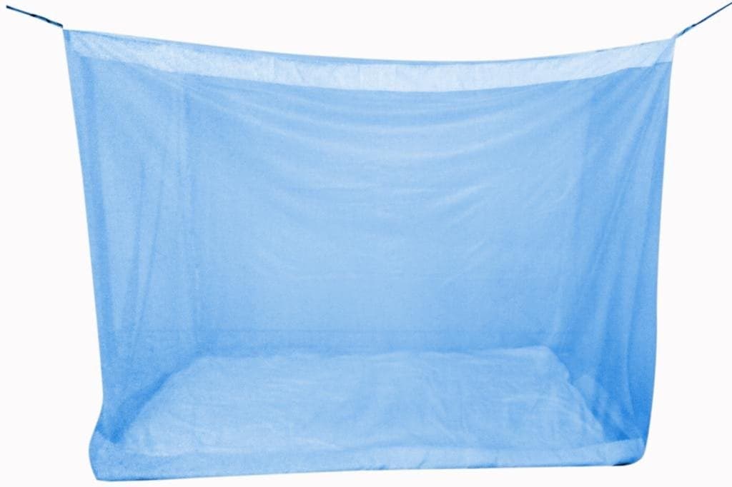 Elegant Mosquito Net Double Border 45 65 Feet Polynet Semi Mid Size Bed Mosquito Net Blue