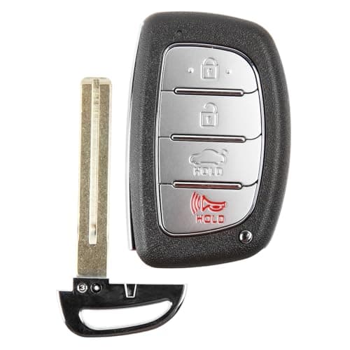 KeylessOption Keyless Entry Remote Car Key Fob Control 4-Button Smart Replacement with Uncut Insert for 2016 2017 2018 Hyundai Elantra (CQOFD00120, 95440-F2000)