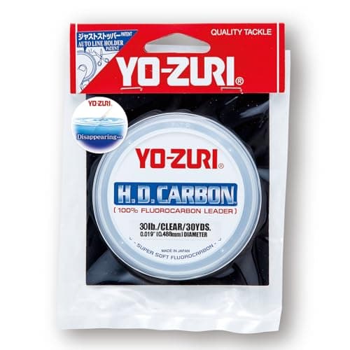 Yo-Zuri H.D. Carbon Fluorocarbon Leader Line, Clear, 30-Pound/30-Yard