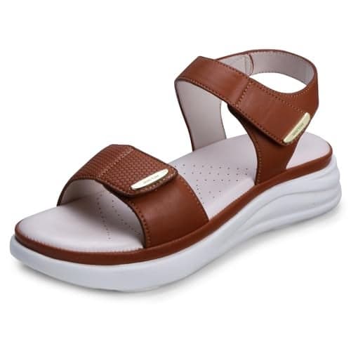 DOCTOR EXTRA SOFT Women's Ultra Lightweight Sandals with Memory Foam Cushion|Stylish & Comfortable|Casual & Non-Slip|Diabetic & Orthopedic Flip Flops with Adjustable Strap Ladies & Girls New-D-610