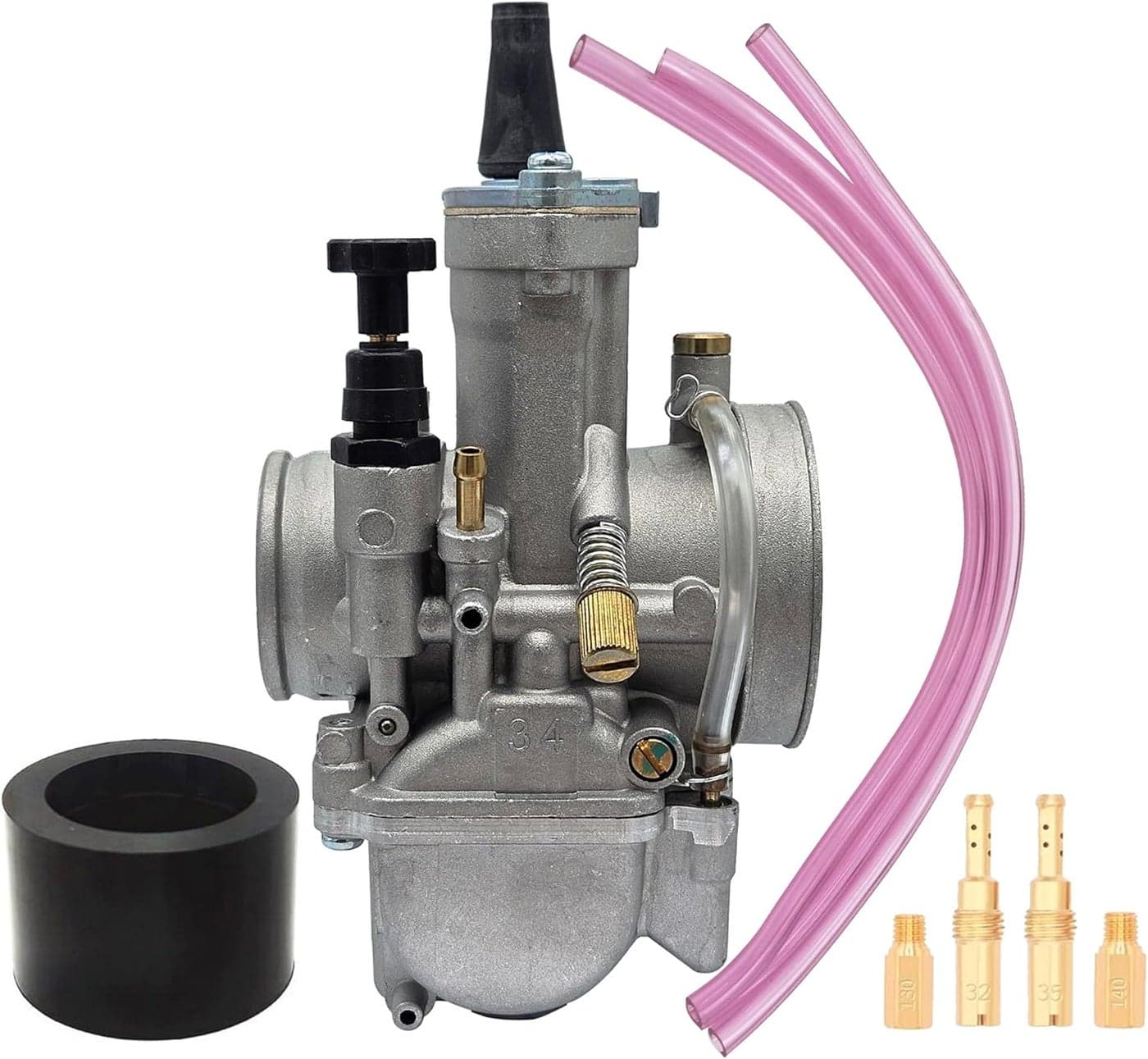 Joygowe Universal PWK 34mm Carburetor with Power Jet for 200cc to 350cc Engines