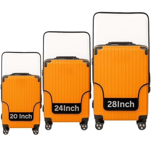 Happy Murti HM Set of 3 Suitcase Bag Covers | Waterproof Luggage Trolley Bag Covers | Zippered Dustproof Anti Scratch Material | Includes Small 20 Inch/Medium 24 Inch/Large 28 Inch Size (3 Pcs Set)