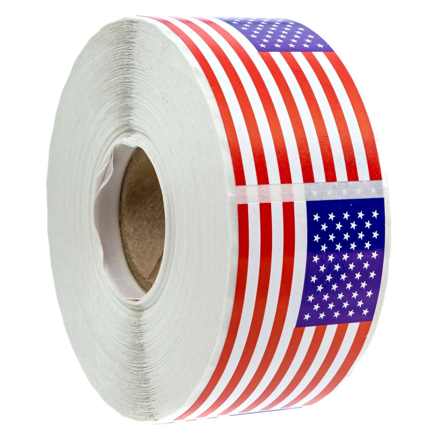 American Flag Stickers 500 Perforated Patriotic United States of America Flags Sticker Roll 125 x 2125 USA Patriotic LabelsMade in The USA