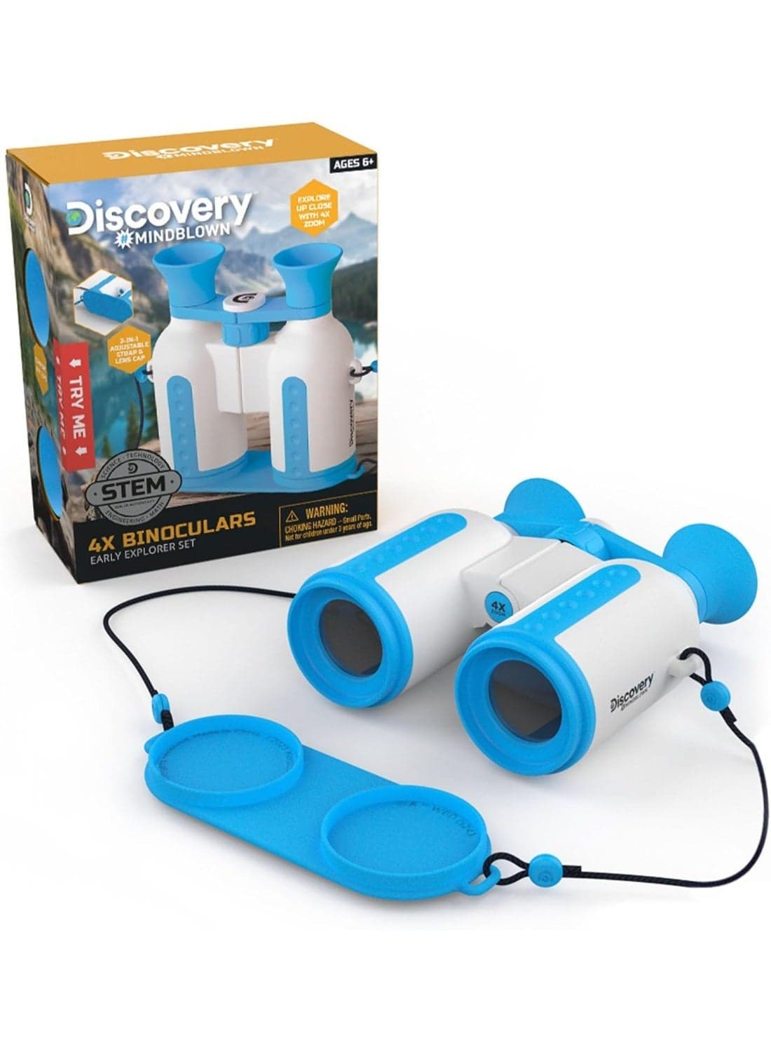 Discovery Mindblown Kids STEM 4x Binoculars – Educational Toy for Outdoor Learning & Exploration