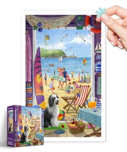 PieceRelax Plastic Jigsaw Puzzles for Adults 1000 Pieces Most Satisfying Table Games and Gifts No Puzzle Mat Required H3441