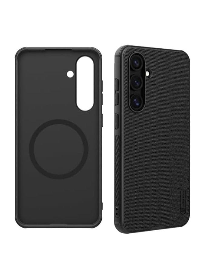 Magnetic Case Compatible with Samsung Galaxy S24 FE, Slim Fit Frosted Matte Hard PC Back Soft TPU Bumper Shockproof Protective Cover Support Wireless Charging