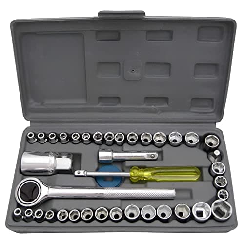 Oblivion Tool Box Kit 10 Pcs – 3/8 Inch Drive Standard Metric Socket Wrench Set – Point Sockets, Durable Alloy Steel Tool Kit for Automotive Repair, Home Maintenance, Garage & DIY Fastening Tasks