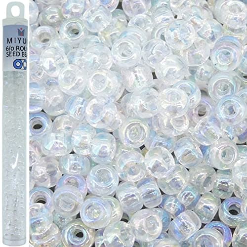Miyuki Round Seed Bead Size 60 20gtube Crystal Ab Rainbow
